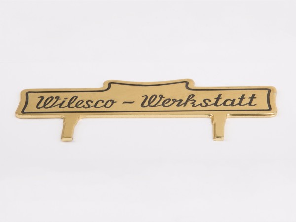Schild &quot;Wilesco-Werkstatt&quot; für D141